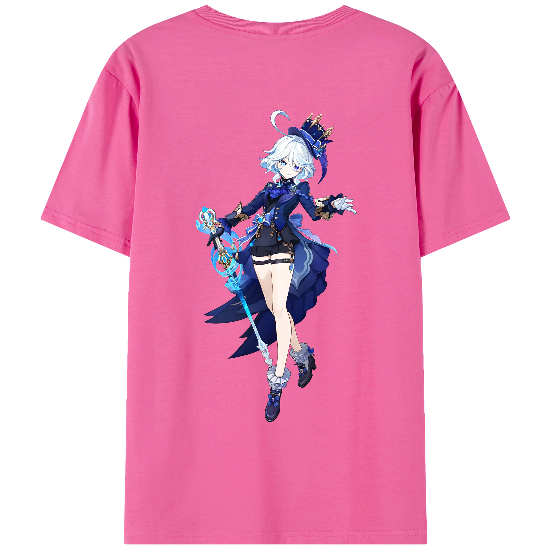 げんし神 フリーナ genshin Furina レディース半袖Tシャツ(バックプリント)